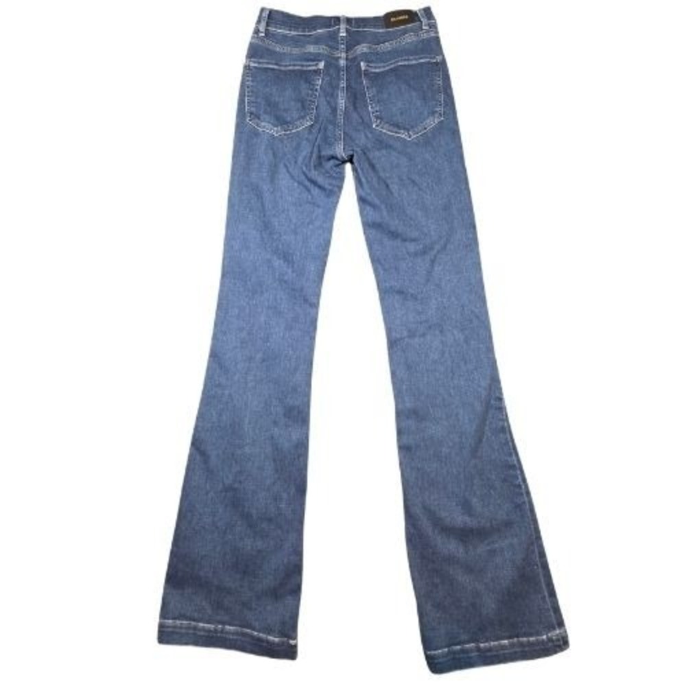 Express Boot High Rise Jeans 6 Long Dark Wash‎ Denim Retro 70s Womens - Picture 3 of 13
